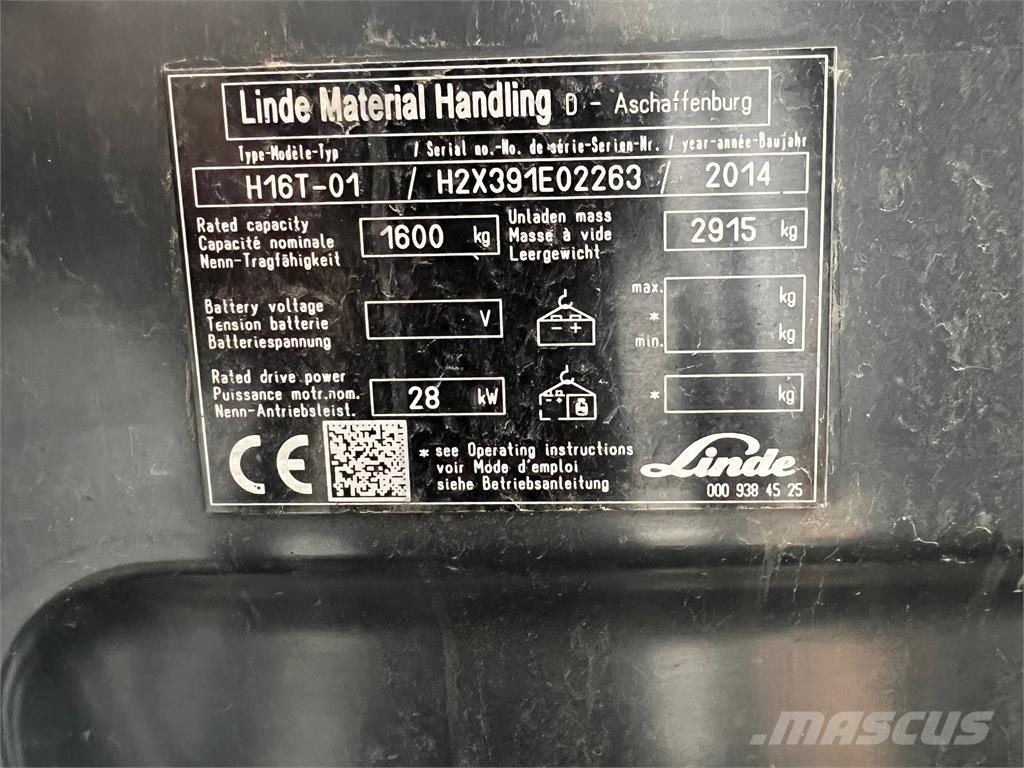 Linde H16T شاحنات LPG