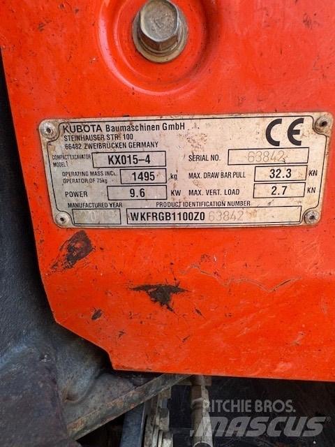 Kubota KX 015-4 حفارات صغيرة أقل من 7 طن (حفارات صغيرة)