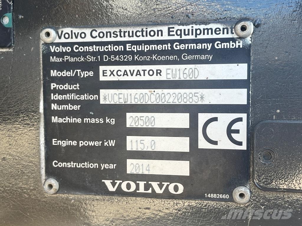 Volvo EW 160 D حفارات بعجل