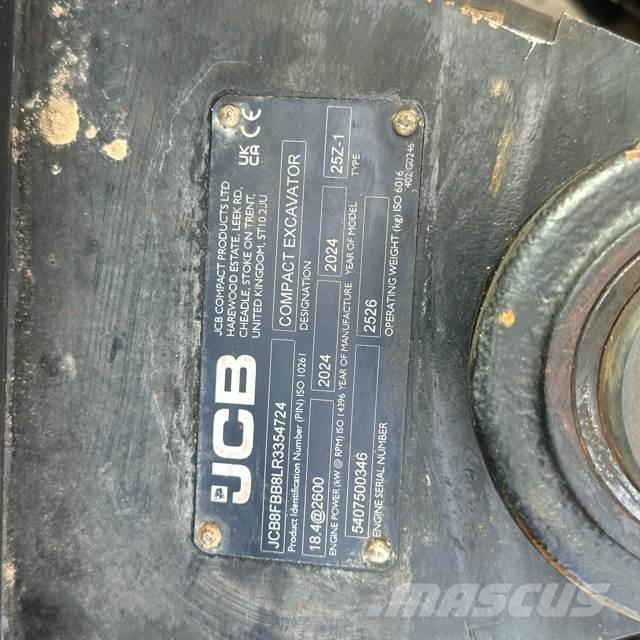 JCB 25Z-1 حفارات صغيرة أقل من 7 طن (حفارات صغيرة)