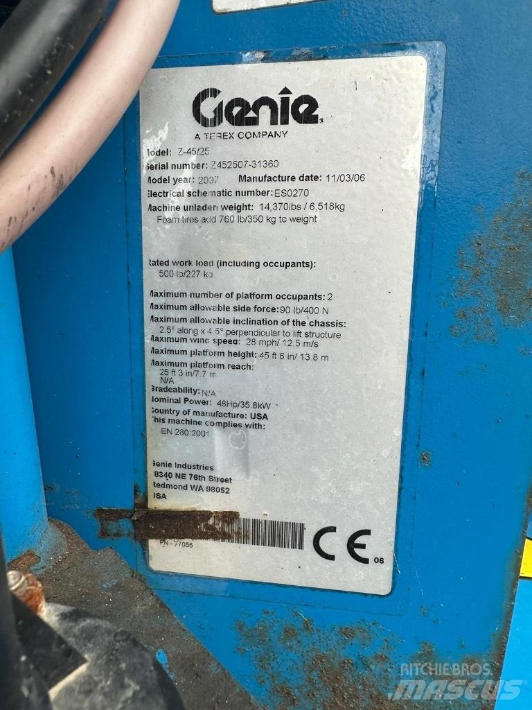 Genie Z 45/22 رافعات سلة مفصلية