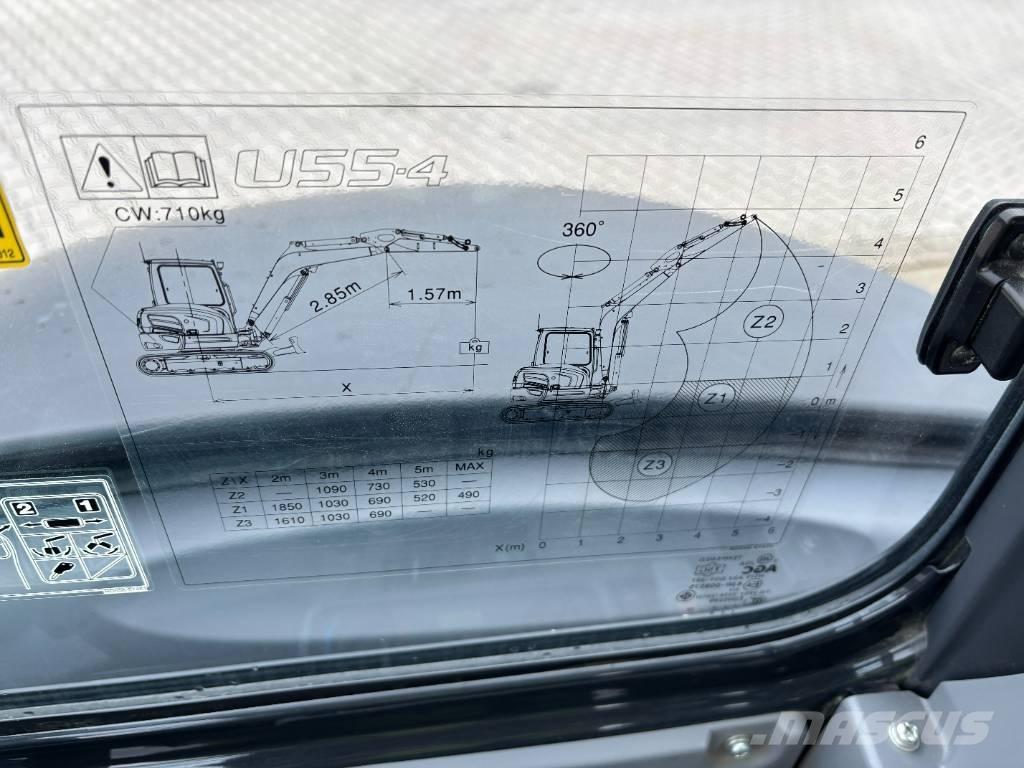 **SOLD** Kubota U 55-4 حفارات صغيرة أقل من 7 طن (حفارات صغيرة)