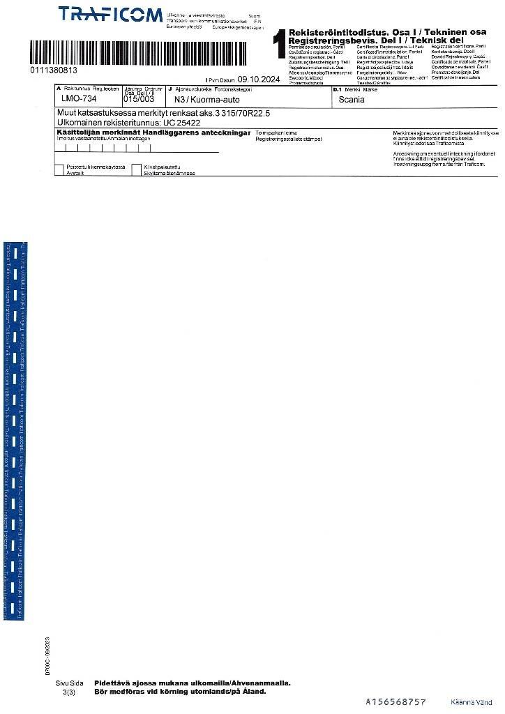 Scania R 560 شاحنات مسطحة/مفصلية الجوانب