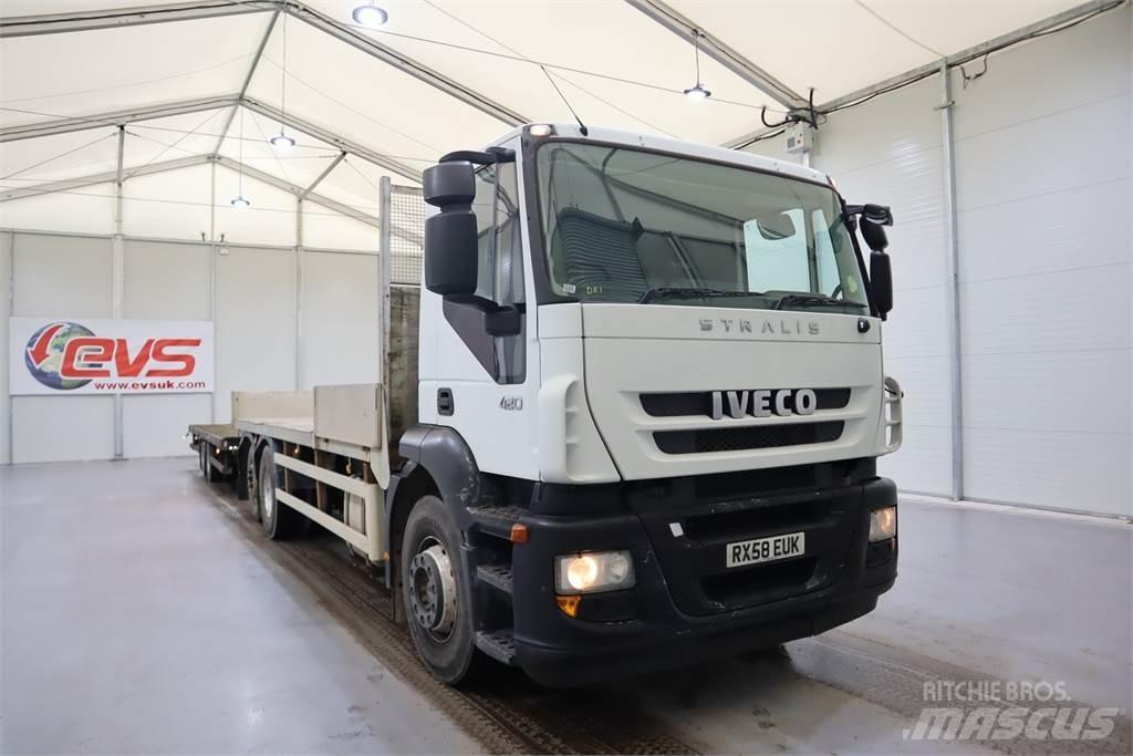 Iveco STRALIS 420 DRAWBAR شاحنات مسطحة/مفصلية الجوانب