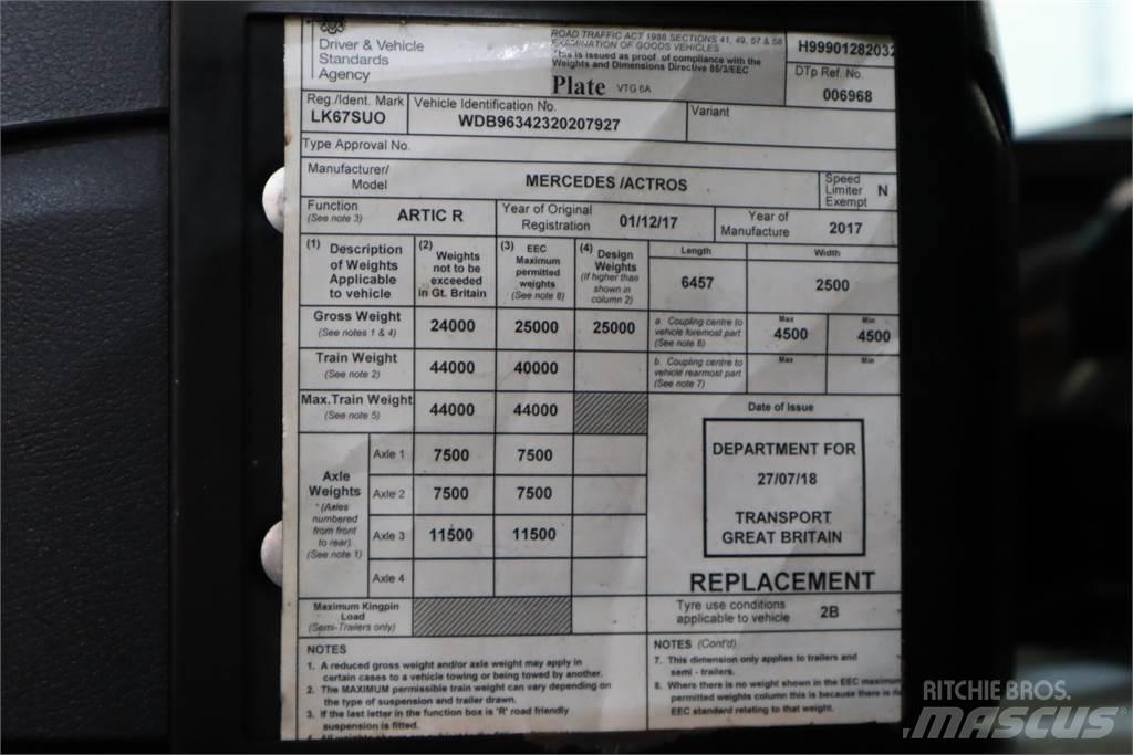 Mercedes-Benz ACTROS 2543 وحدات الجر
