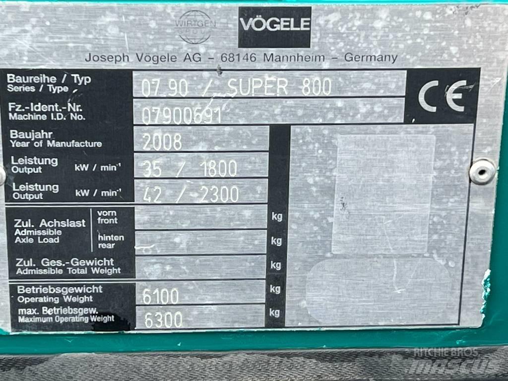 Vögele Super 800 معدات السفلتة