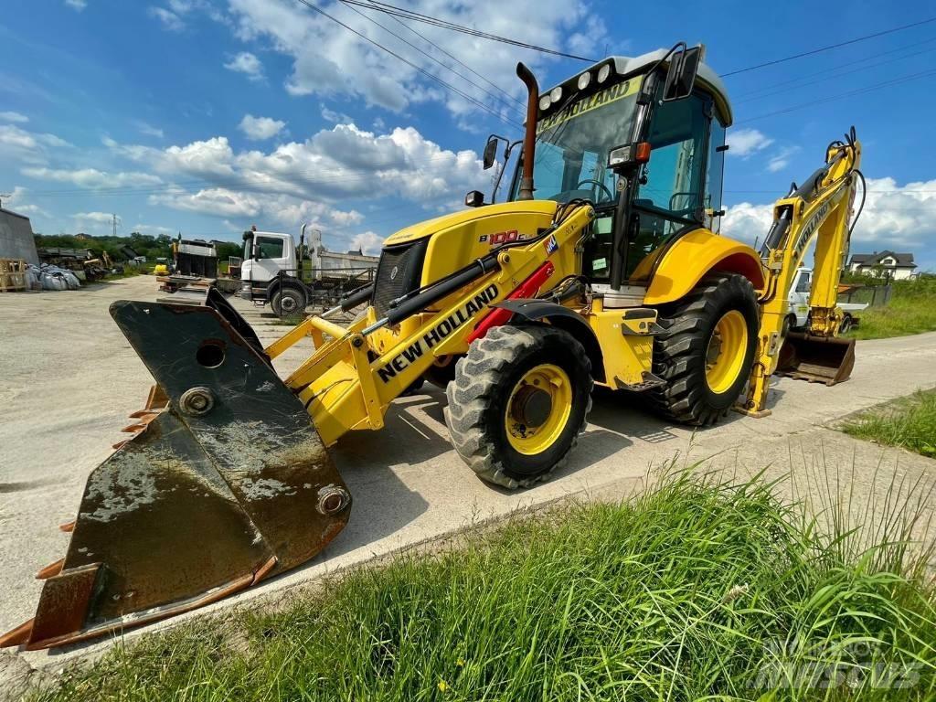 New Holland B 100 C لوادر ذات جرافات عكسية