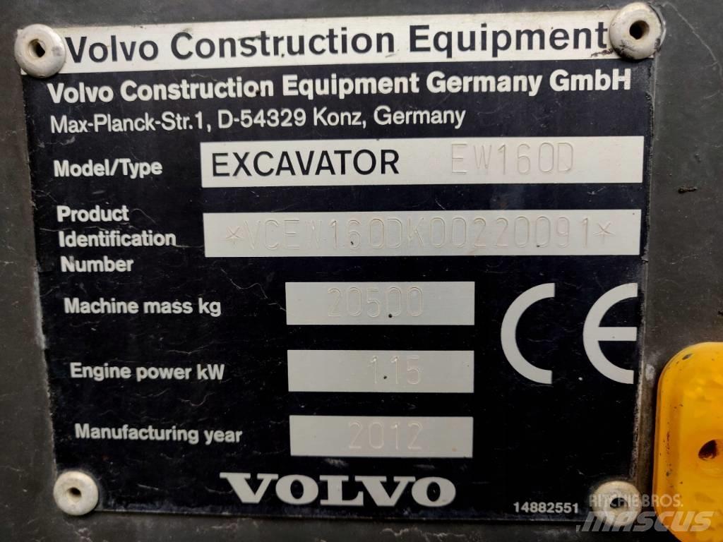 Volvo EW 160 D حفارات بعجل