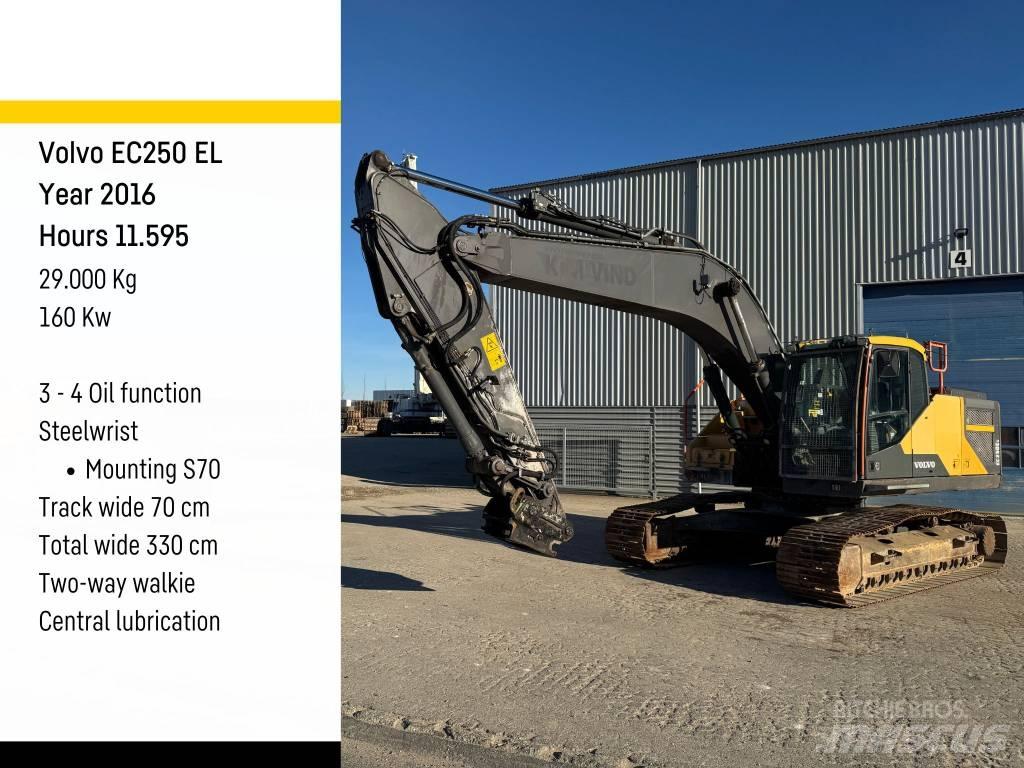 Volvo EC 250 EL حفارات زحافة
