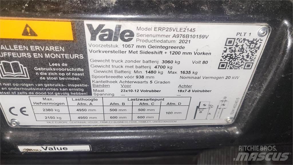 Yale ERP25VL 2021 شاحنات ذات رافعات شوكية تعمل بالكهرباء