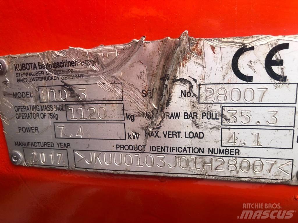 Kubota U 10-3 حفارات صغيرة أقل من 7 طن (حفارات صغيرة)