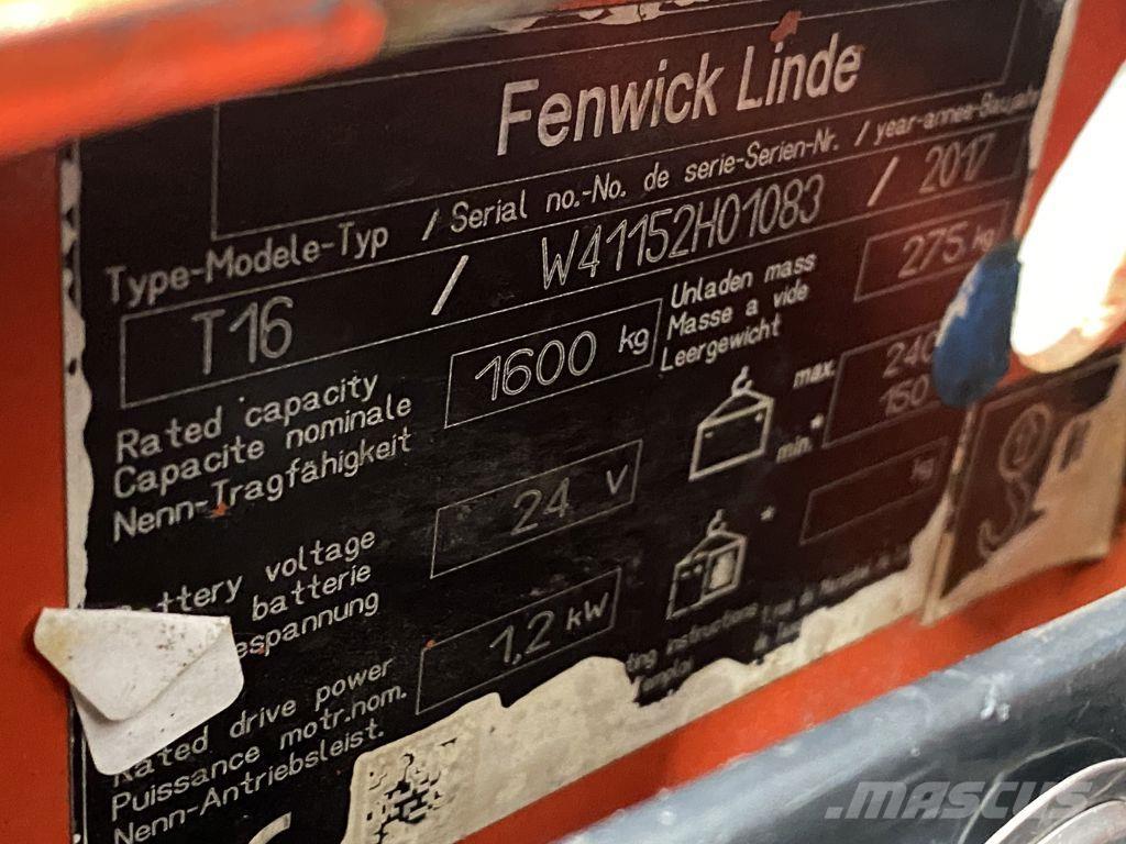 Linde T16 معدات الرفع منخفض المستوى