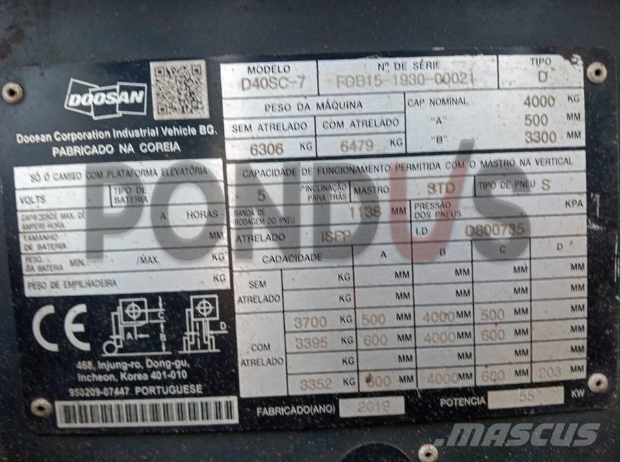Doosan D 40 SC-7 شاحنات الديزل