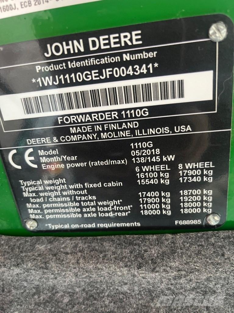 John Deere 1110G شاحنات