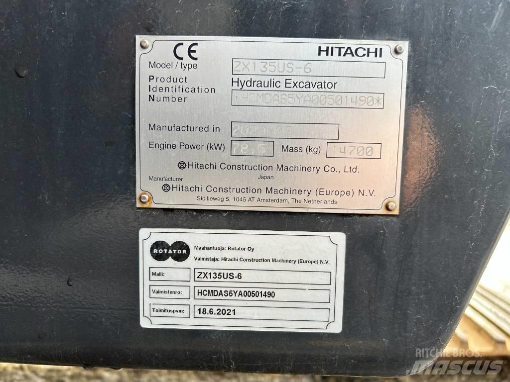 Hitachi ZX 135 US-6 حفارات زحافة