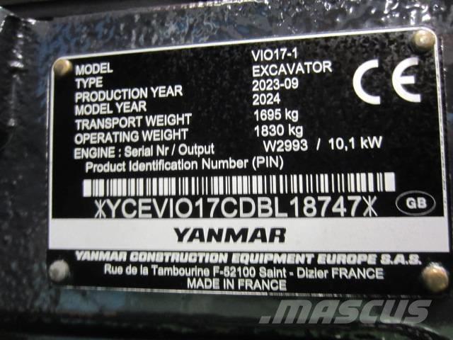 Yanmar Vio 17 حفارات صغيرة أقل من 7 طن (حفارات صغيرة)