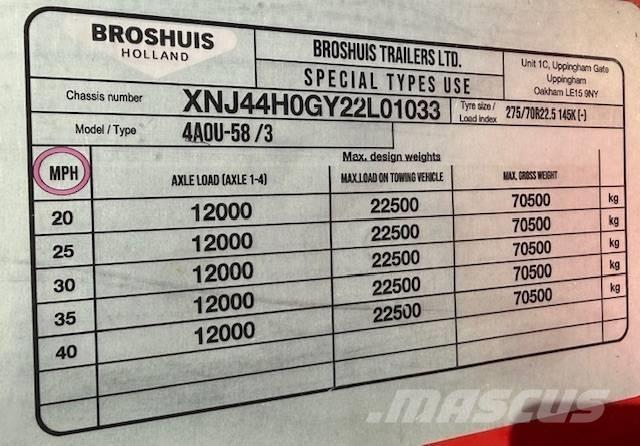 Broshuis 4A0U-58 / 3 مقطورات أخرى