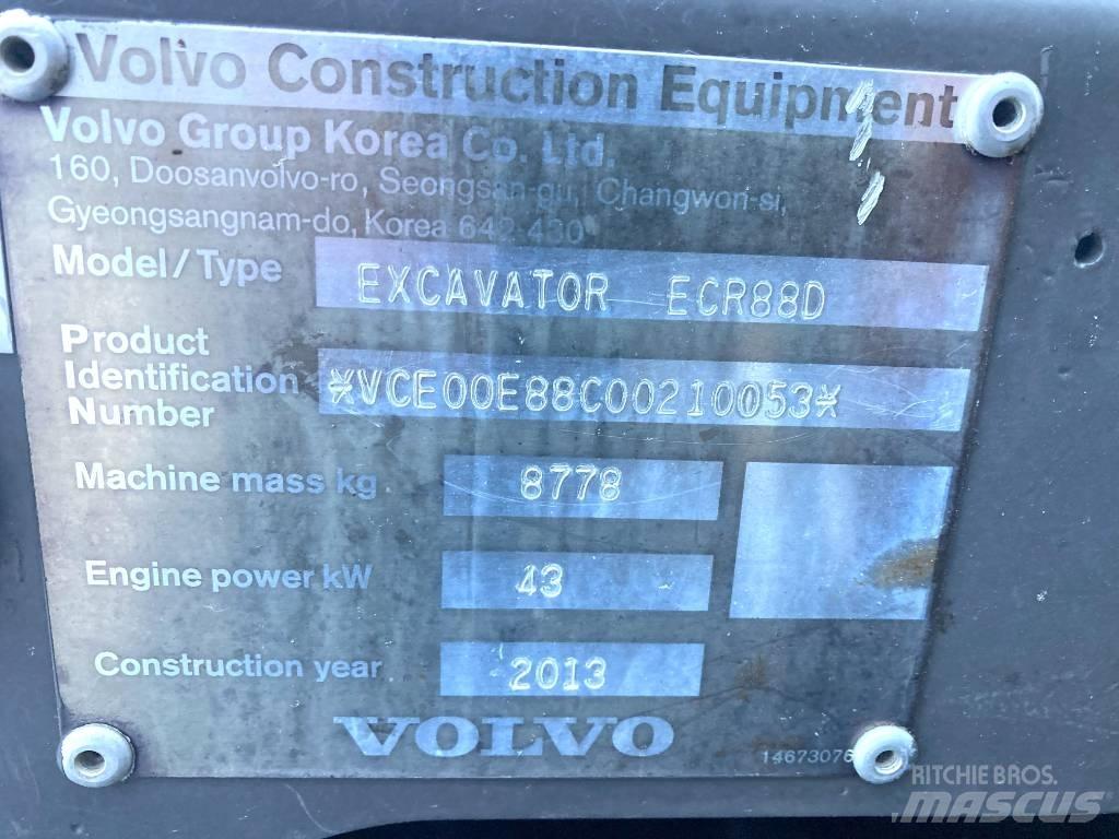 Volvo ECR 88 D حفارات وسط 7 طن - 12 طن