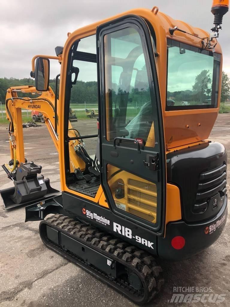 Hyundai R18 - 9AK حفارات صغيرة أقل من 7 طن (حفارات صغيرة)