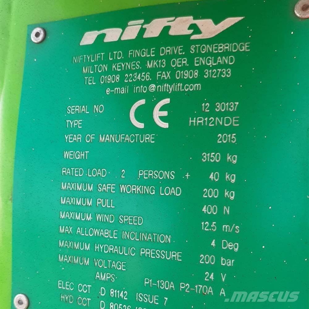Niftylift HR 12 رافعات سلة مفصلية
