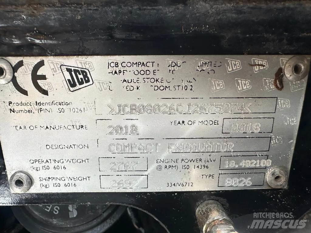 JCB 8026 حفارات صغيرة أقل من 7 طن (حفارات صغيرة)