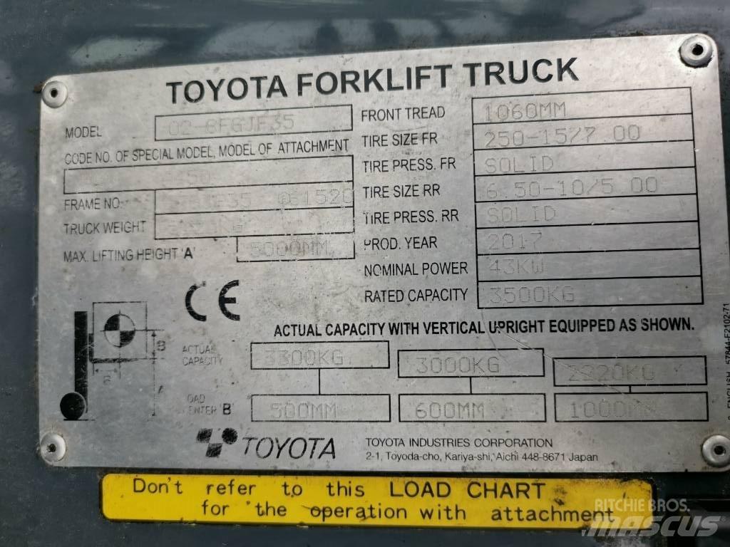 Toyota 02-8FGJF35 شاحنات LPG