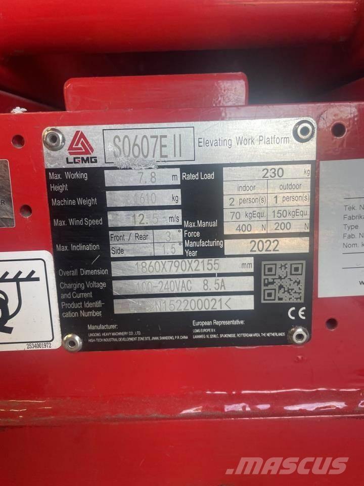 LGMG S0607E II رافعات مقصية الشكل