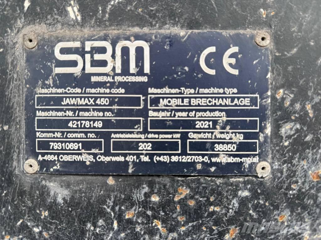 SBM Jawmax 450 الكسارات المتنقلة
