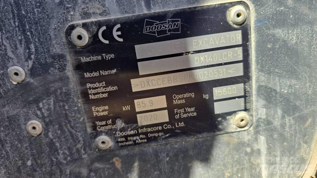 Doosan DX140LCR-5 حفارات زحافة