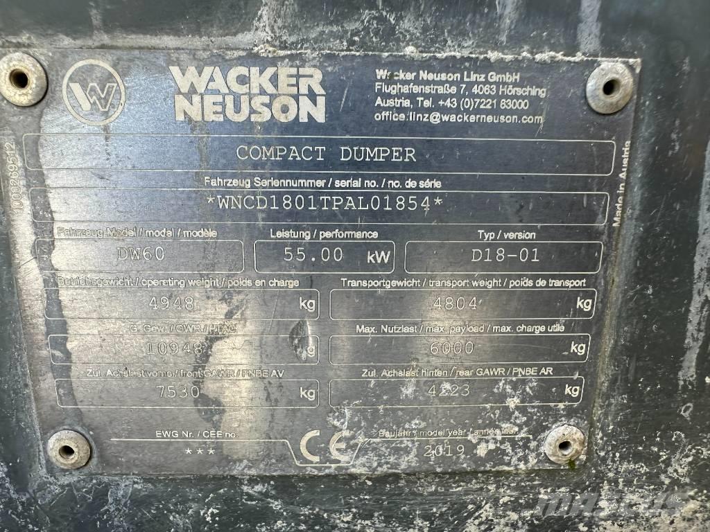 Wacker Neuson DW 60 عربات نقل قلابة للمواقع