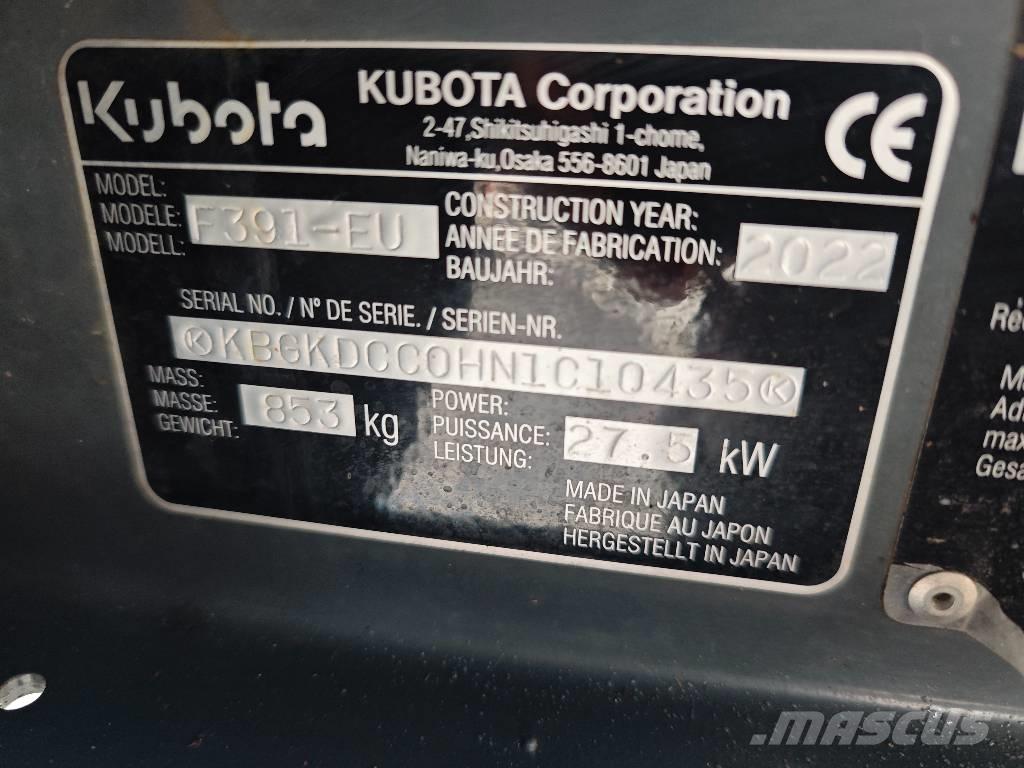 Kubota F 391 ركوب الحشائش
