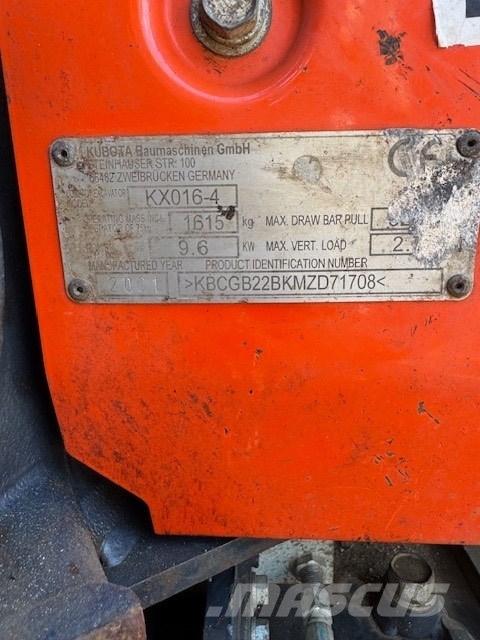 Kubota KX 016-4 حفارات صغيرة أقل من 7 طن (حفارات صغيرة)