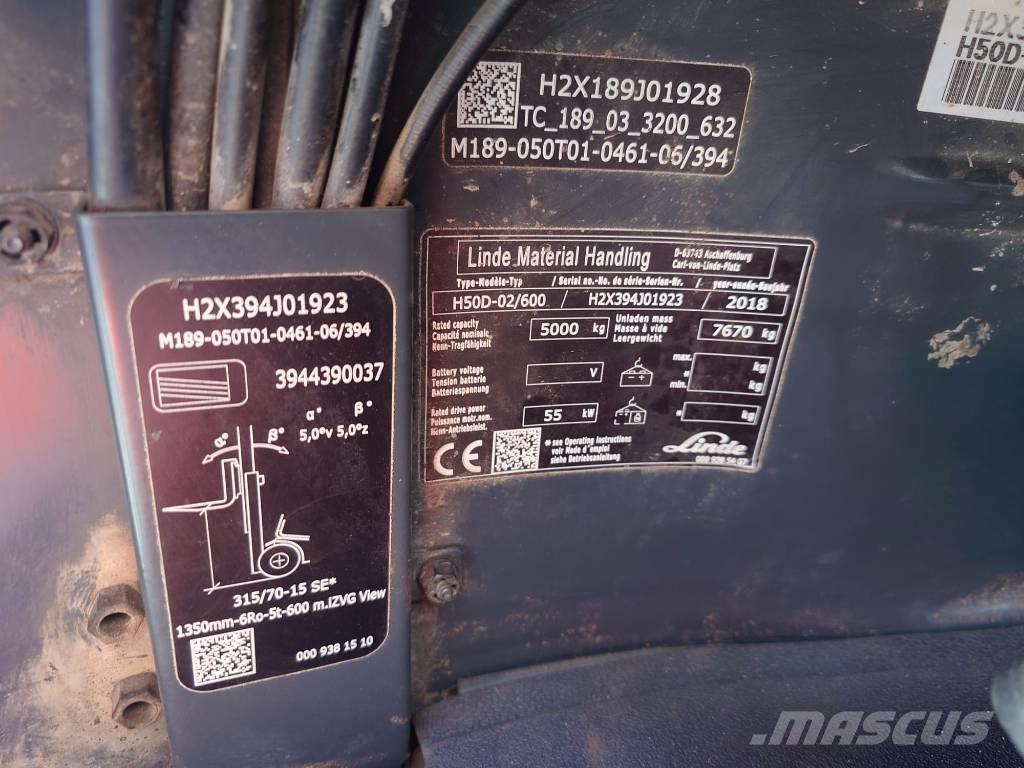 Linde H50D600/394 شاحنات الديزل