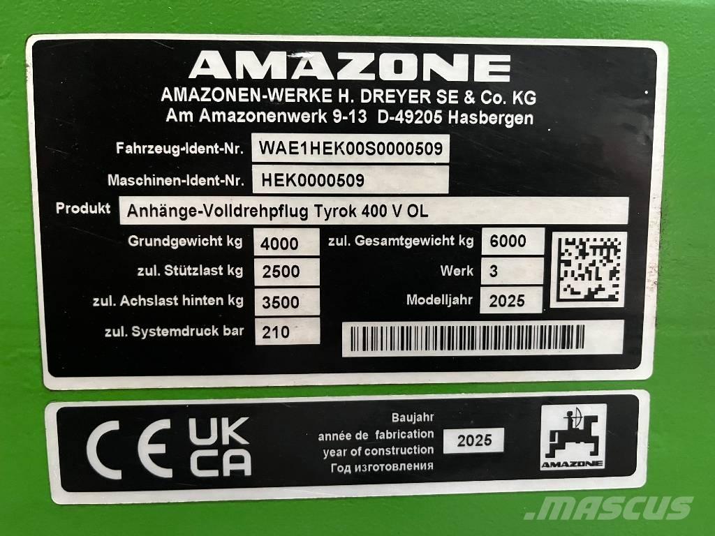 Amazone Tyrok 400 VS محاريث عكسية