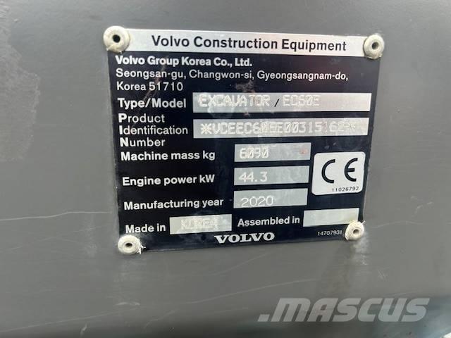 Volvo EC 60 E حفارات صغيرة أقل من 7 طن (حفارات صغيرة)