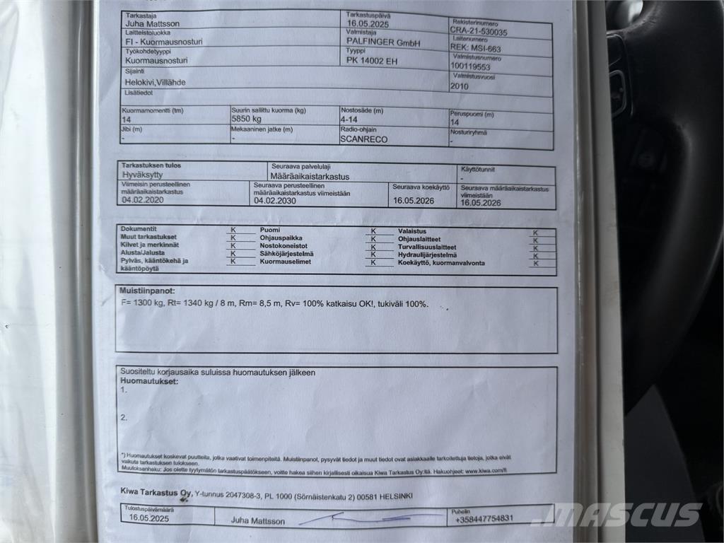 Volvo FH13 6X2 شاحنات الرافعات