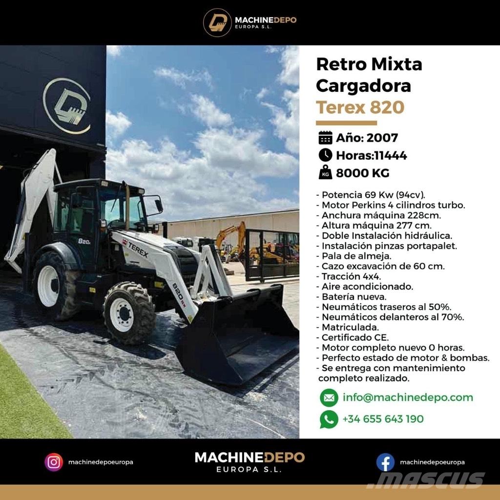Terex 820 لوادر ذات جرافات عكسية
