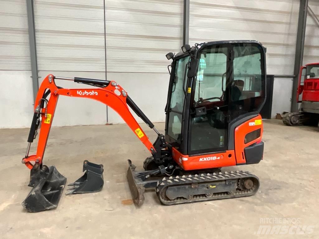 Kubota KX 018-4 حفارات صغيرة أقل من 7 طن (حفارات صغيرة)