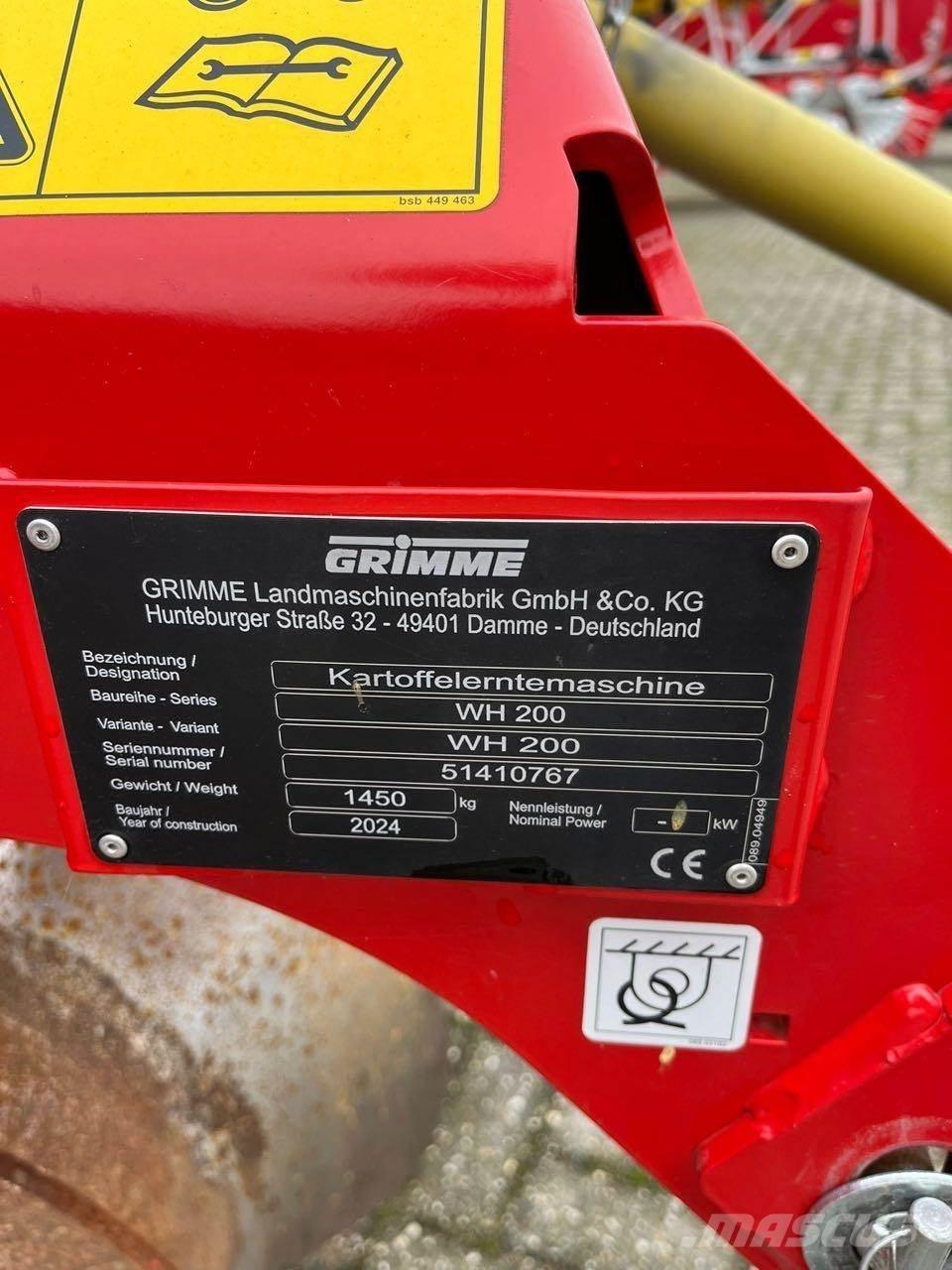 Grimme WH 200 حفارات وحصادات البطاطس