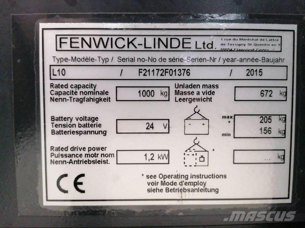Linde L10 معدات التكديس الجوالة