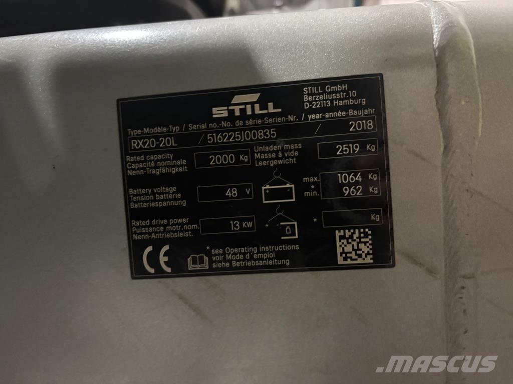 Still RX 20-20 L شاحنات ذات رافعات شوكية تعمل بالكهرباء