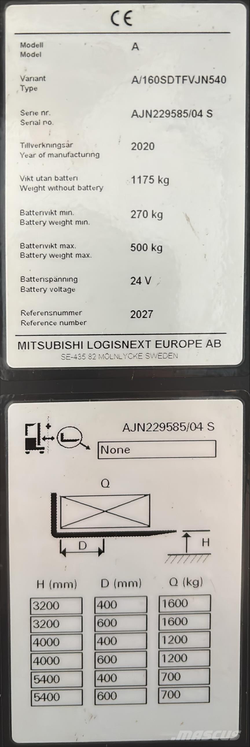 Atlet A160 شاحنات مناولة ذاتية الدفع
