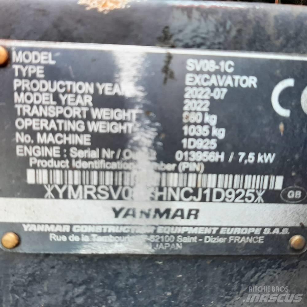 Yanmar SV 08 حفارات صغيرة أقل من 7 طن (حفارات صغيرة)