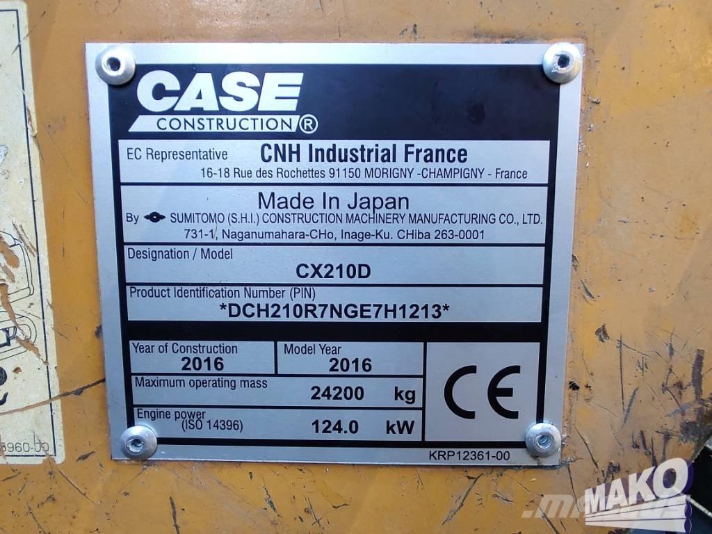 CASE CX 210 D حفارات زحافة
