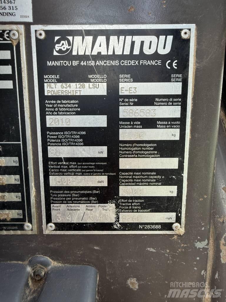 Manitou MLT 634-120 مناولات متداخلة