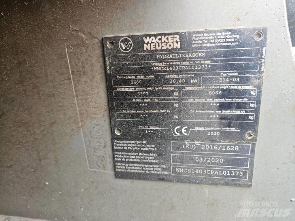 Wacker Neuson EZ 80 حفارات وسط 7 طن - 12 طن