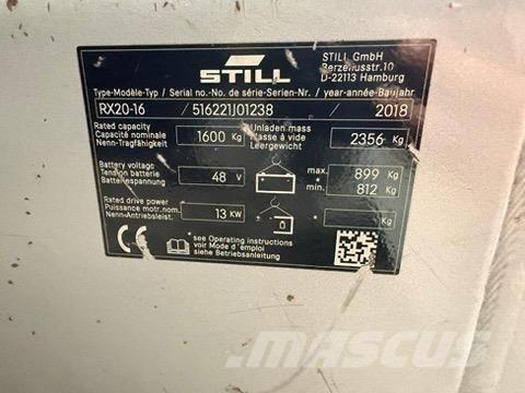 Still RX20-16 شاحنات ذات رافعات شوكية تعمل بالكهرباء