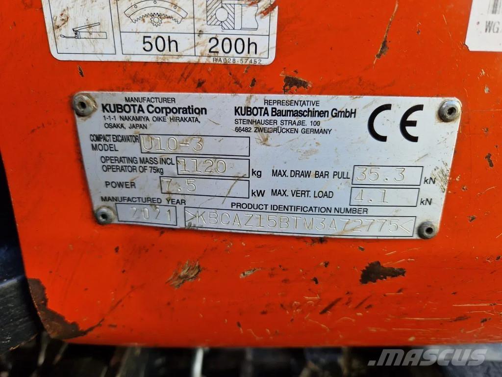 Kubota U10-3 حفارات صغيرة أقل من 7 طن (حفارات صغيرة)