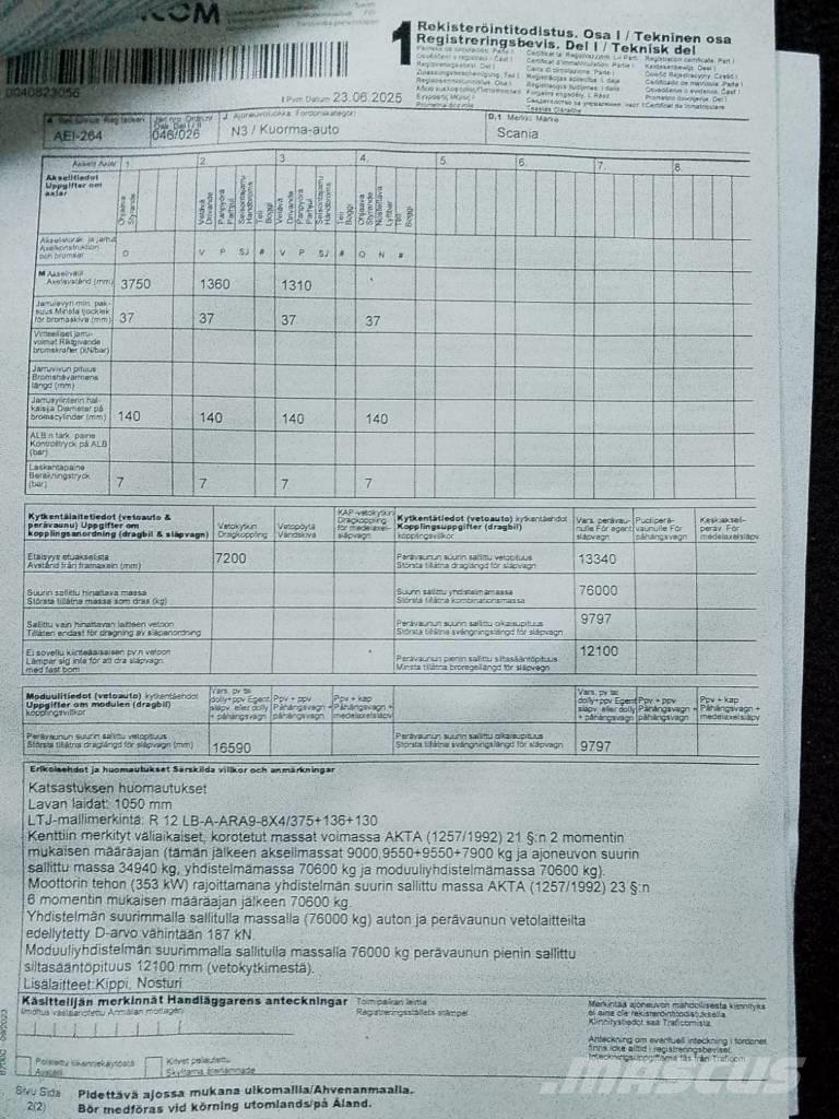 Scania R 480 LB شاحنات قلابة