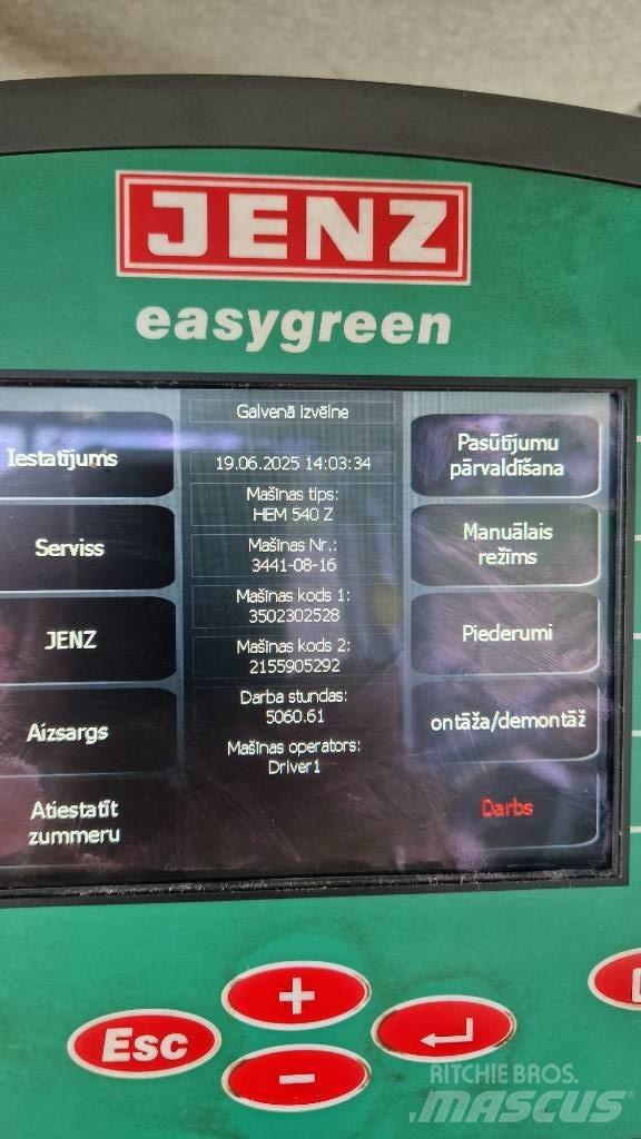 JENZ HEM 540Z ماكينات تقطيع أخشاب الحراجة